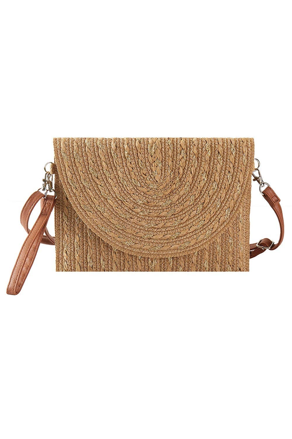 Mixed Straw Clutch/Crossbody