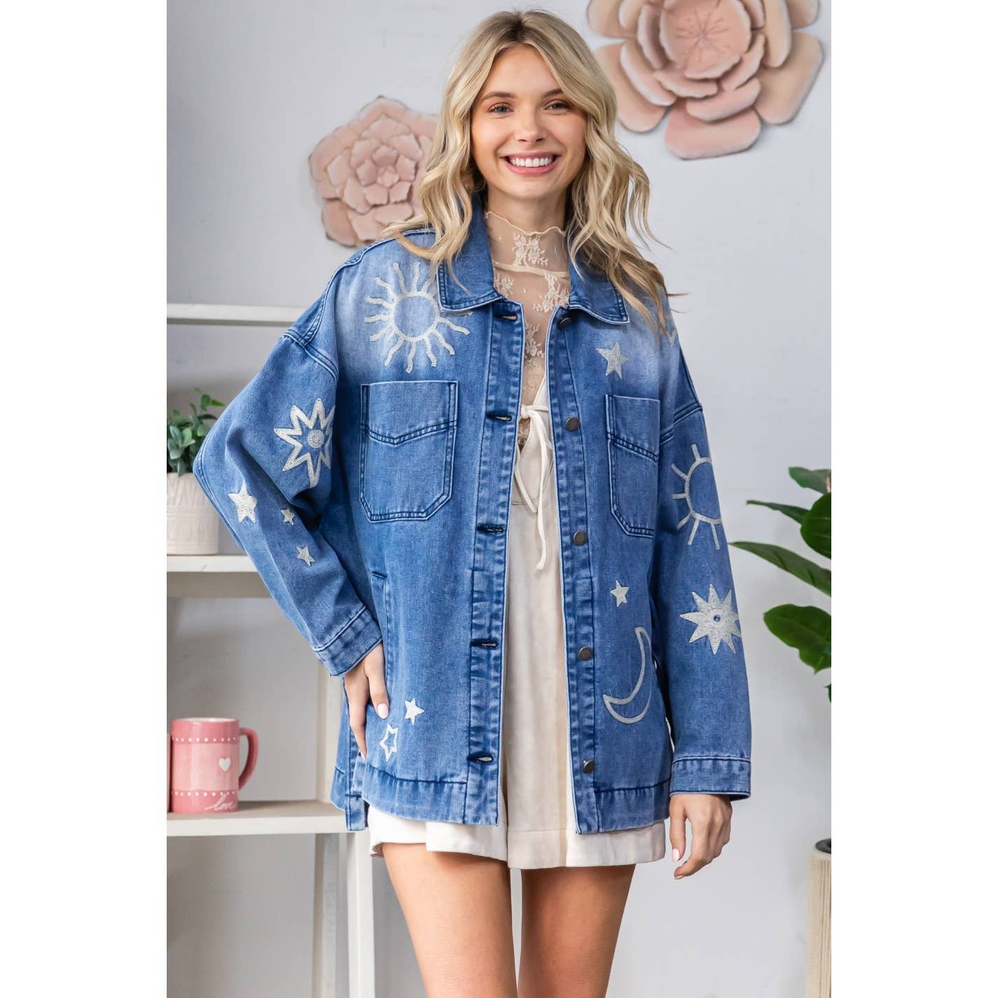 Embroidered Denim Jacket