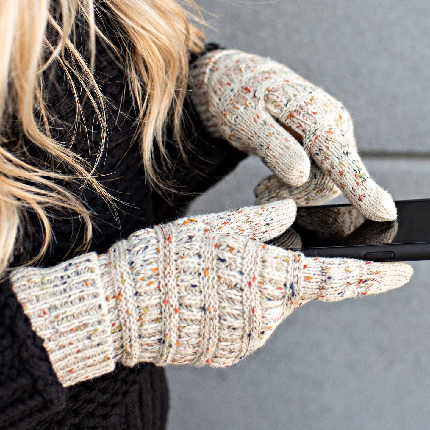 CC Cozy Confetti Tech Screen Gloves ( G-33 )