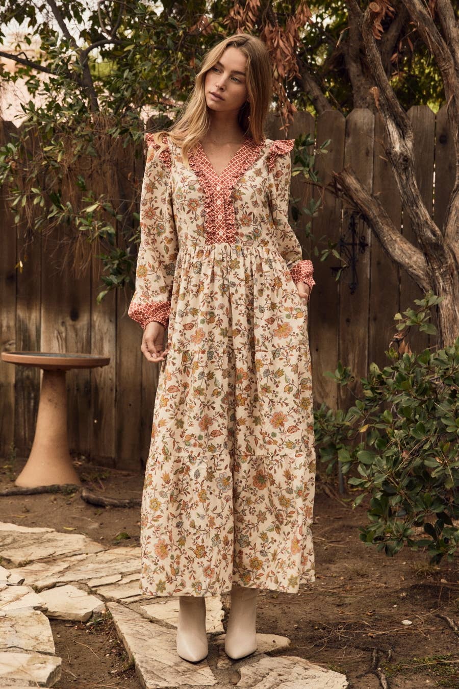 Floral Print Midi Dress